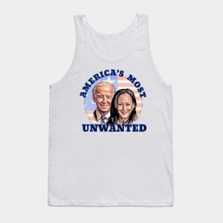 AMERICA'S MOST UNWANTED Anti Biden Harris Design Tank Top